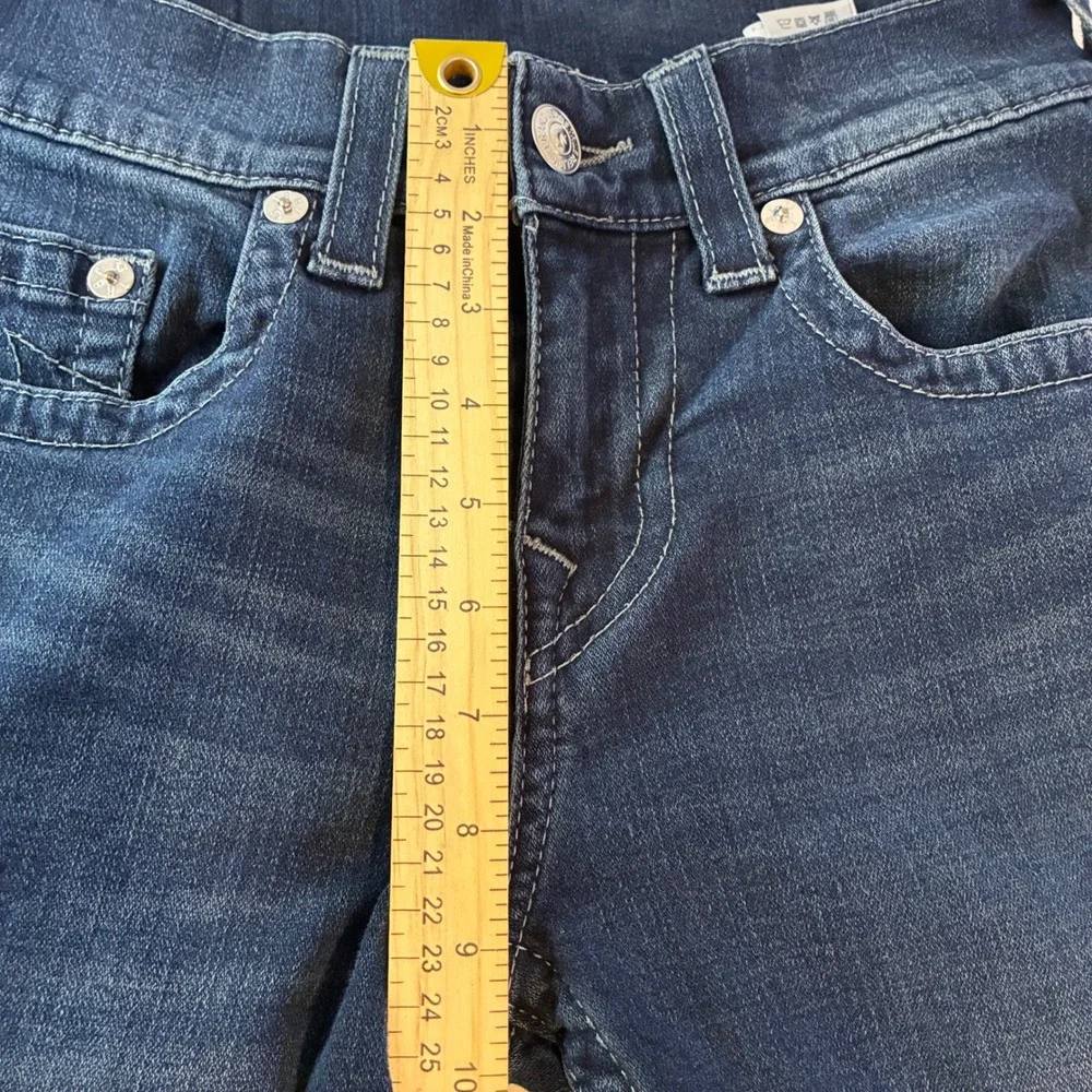 True Religion Rocco Relaxed Skinny Jeans Dark Wash Blue Size 28X31 Mens Denim